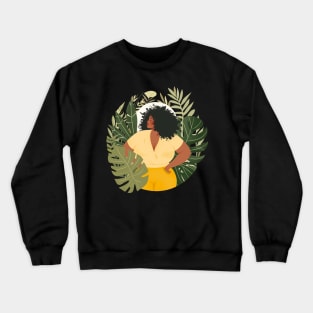 Curvy Black Woman Boho Crewneck Sweatshirt